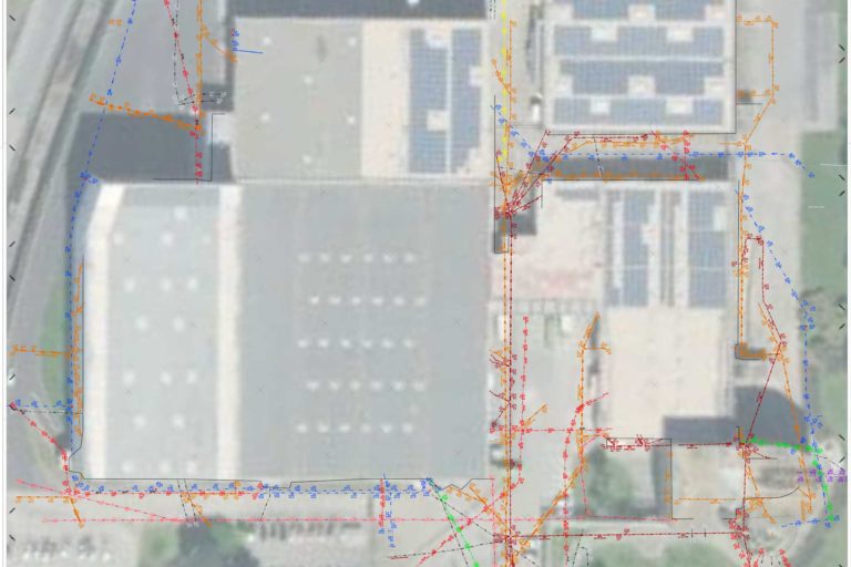 Géoréférencement des réseaux enterrés du site Eminence à Aimargues par Alpha Détection